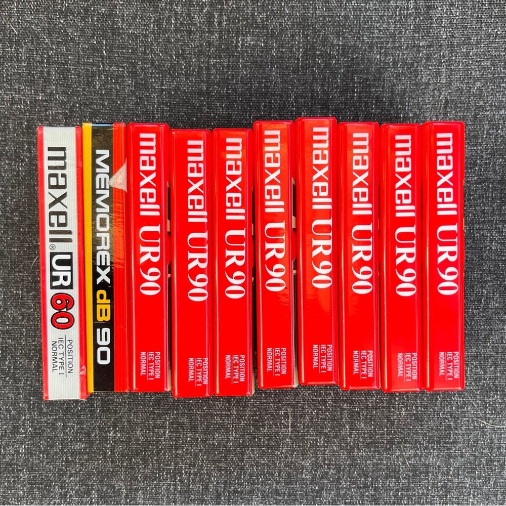 New Maxell and Memorex Blank Cassette Tapes (sealed)